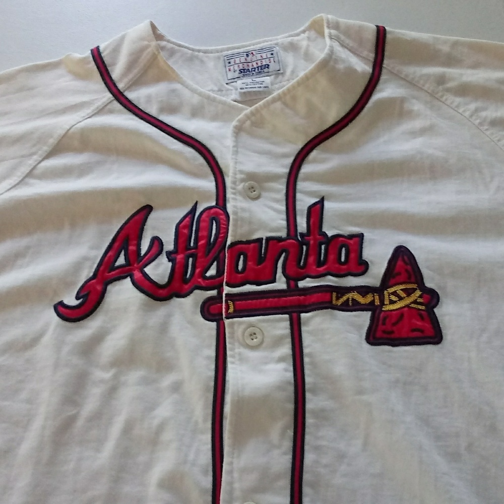 Vintage Starter Atlanta Braves Home Jersey.